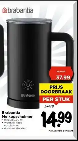 Vomar Voordeelmarkt Brabantia Melkopschuimer aanbieding