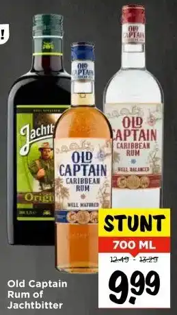 Vomar Voordeelmarkt Old Captain Rum of Jachtbitter aanbieding