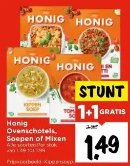 Vomar Voordeelmarkt Honig Ovenschotels, Soepen of Mixen aanbieding