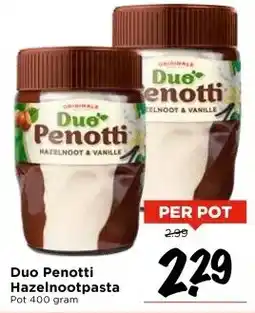 Vomar Voordeelmarkt Duo Penotti Hazelnootpasta aanbieding