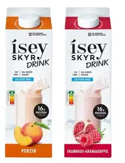 Budget Food Isey Skyr Drink Perzik of Framboos-Granaatappel aanbieding
