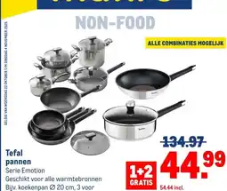 Makro Tefal pannen aanbieding