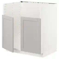 IKEA Metod keukenkast, lichtgrijs, vierkant, klassiek design, met afgeschuinde deurranden aanbieding