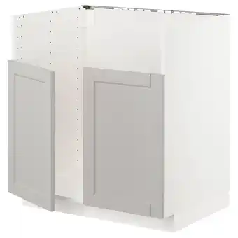 IKEA Metod keukenkast, lichtgrijs, vierkant, klassiek design, met afgeschuinde deurranden aanbieding