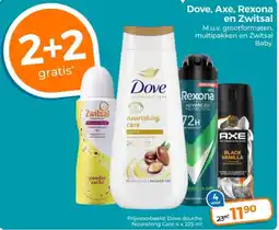 Trekpleister Dove, Axe, Rexona en Zwitsal aanbieding