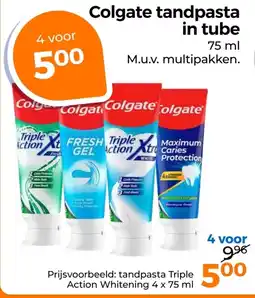 Trekpleister Colgate tandpasta in tube aanbieding