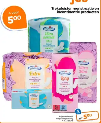 Trekpleister Trekpleister menstruatie en incontinentie producten aanbieding