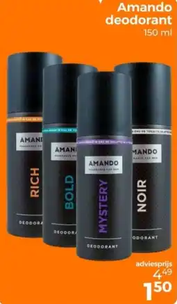 Trekpleister Amando deodorant aanbieding