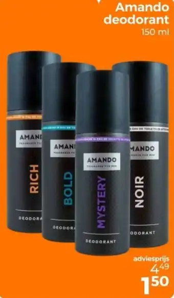 Trekpleister Amando deodorant aanbieding