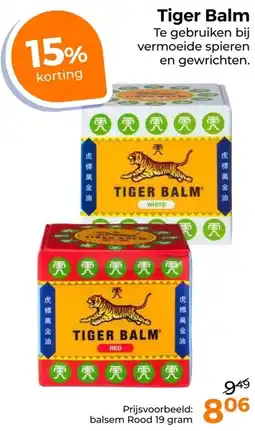 Trekpleister Tiger Balm aanbieding