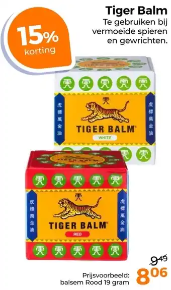Trekpleister Tiger Balm aanbieding