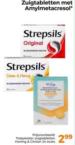 Trekpleister Zuigtabletten met Amylmetacresol aanbieding