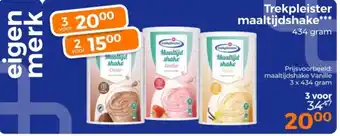 Trekpleister Trekpleister maaltijdshake aanbieding