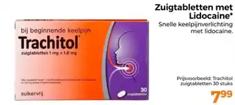 Trekpleister Zuigtabletten met Lidocaine aanbieding