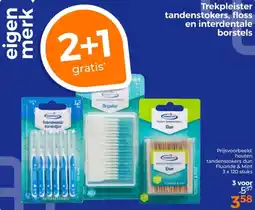 Trekpleister Trekpleister tandenstokers, floss en interdentale borstels aanbieding