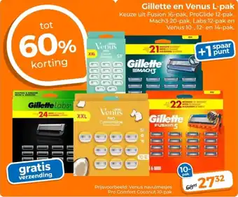 Trekpleister Gillette en Venus L-pak aanbieding