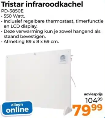 Trekpleister Tristar infraroodkachel aanbieding
