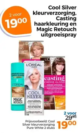 Trekpleister Cool Silver kleurverzorging, Casting haarkleuring en Magic Retouch uitgroeispray aanbieding