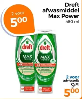 Trekpleister Dreft afwasmiddel Max Power aanbieding