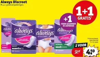 Kruidvat Always Discreet aanbieding