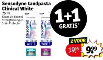 Kruidvat Sensodyne tandpasta Clinical White aanbieding
