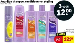 Kruidvat Andrélon shampoo, conditioner en styling aanbieding