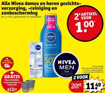 Kruidvat Alle Nivea dames en heren gezichtsverzorging, reiniging en zonbescherming aanbieding