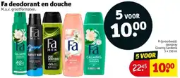 Kruidvat Fa deodorant en douche aanbieding