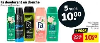 Kruidvat Fa deodorant en douche aanbieding