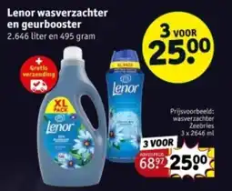 Kruidvat Lenor wasverzachter en geurbooster aanbieding