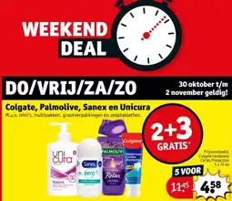 Kruidvat Colgate, Palmolive, Sanex en Unicura aanbieding