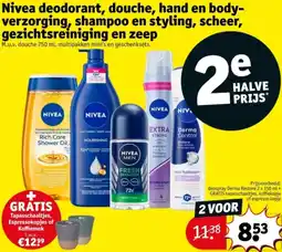 Kruidvat Nivea deodorant, douche, hand en bodyverzorging, shampoo en styling, scheer, gezichtsreiniging en zeep aanbieding