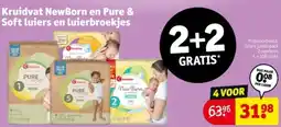 Kruidvat Kruidvat NewBorn en Pure & Soft luiers en luierbroekjes aanbieding
