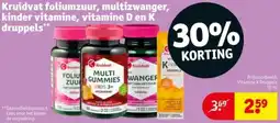 Kruidvat Kruidvat foliumzuur, multizwanger, kinder vitamine, vitamine D en K druppels aanbieding