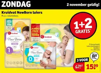 Kruidvat Kruidvat NewBorn luiers aanbieding