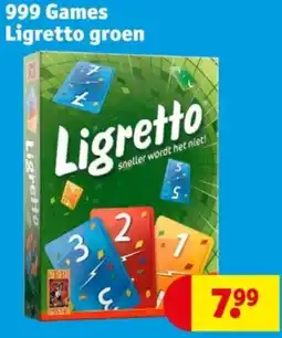 Kruidvat 999 Games Ligretto groen aanbieding