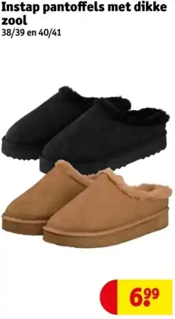 Kruidvat Instap pantoffels met dikke zool aanbieding