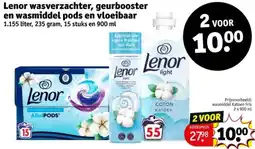 Kruidvat Lenor wasverzachter, geurbooster en wasmiddel pods en vloeibaar aanbieding
