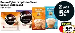 Kruidvat Douwe Egberts oploskoffie en Senseo milkbased aanbieding