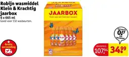 Kruidvat Robijn wasmiddel Klein & Krachtig jaarbox aanbieding
