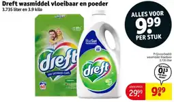 Kruidvat Dreft wasmiddel vloeibaar en poeder aanbieding