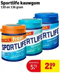Kruidvat Sportlife kauwgom aanbieding