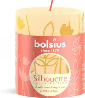 Intratuin Bolsius stompkaars Rustiek Shine licht geel 35 uur D 6,8 H 8 cm aanbieding