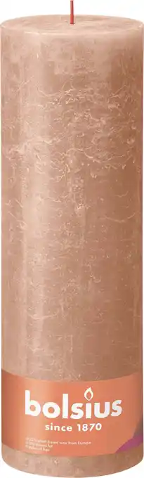 Intratuin Bolsius stompkaars Rustiek Shine beige 200 uur D 10 H 30 cm aanbieding