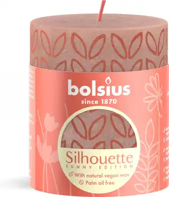 Intratuin Bolsius stompkaars Rustiek Shine taupe 35 uur D 6,8 H 8 cm aanbieding