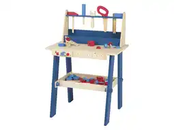 Lidl Playtive Kinderwerkbank, van echt hout aanbieding