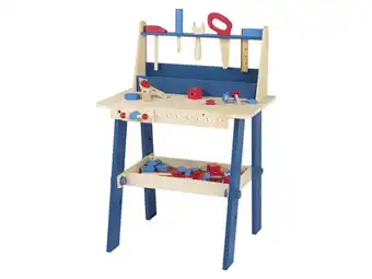 Lidl Playtive Kinderwerkbank, van echt hout aanbieding