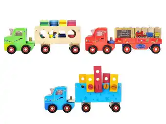 Lidl Houten vrachtwagen met aanhanger aanbieding