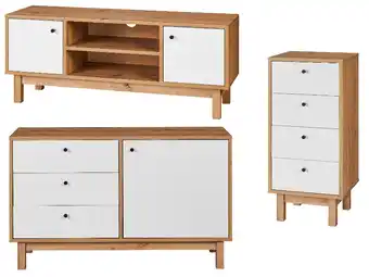 Lidl LIVARNO home Set van TV-meubel en 2 ladekasten Copenhagen aanbieding