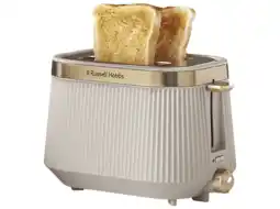 MediaMarkt Russell Hobbs Brontë 2 Snedes Broodrooster Stone Beige aanbieding